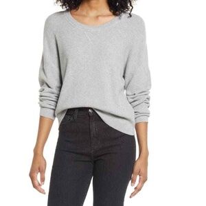 Thread & Supply Grey Thermal Comfy Slouchy Lounge Top